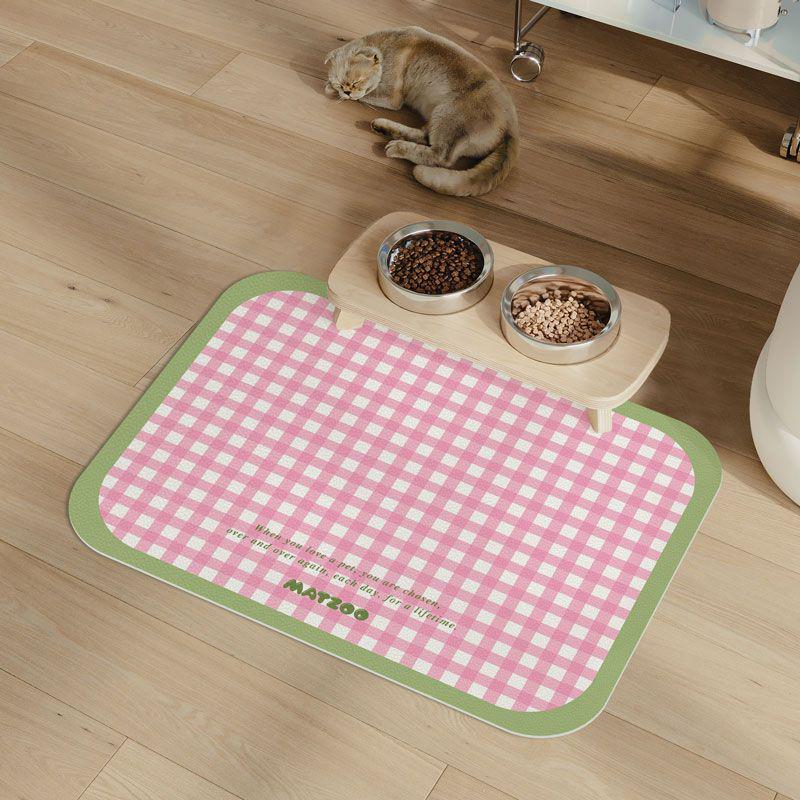 Pet-Specific Quick-Dry, Non-Slip Cartoon Diatomaceous Earth Mat for Cats & Dogs
