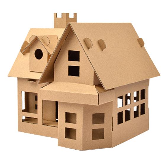 1 Set Interactive Handmade DIY Assembly Kit Paper Creative House Shape DIY Assembly Accessories for Children