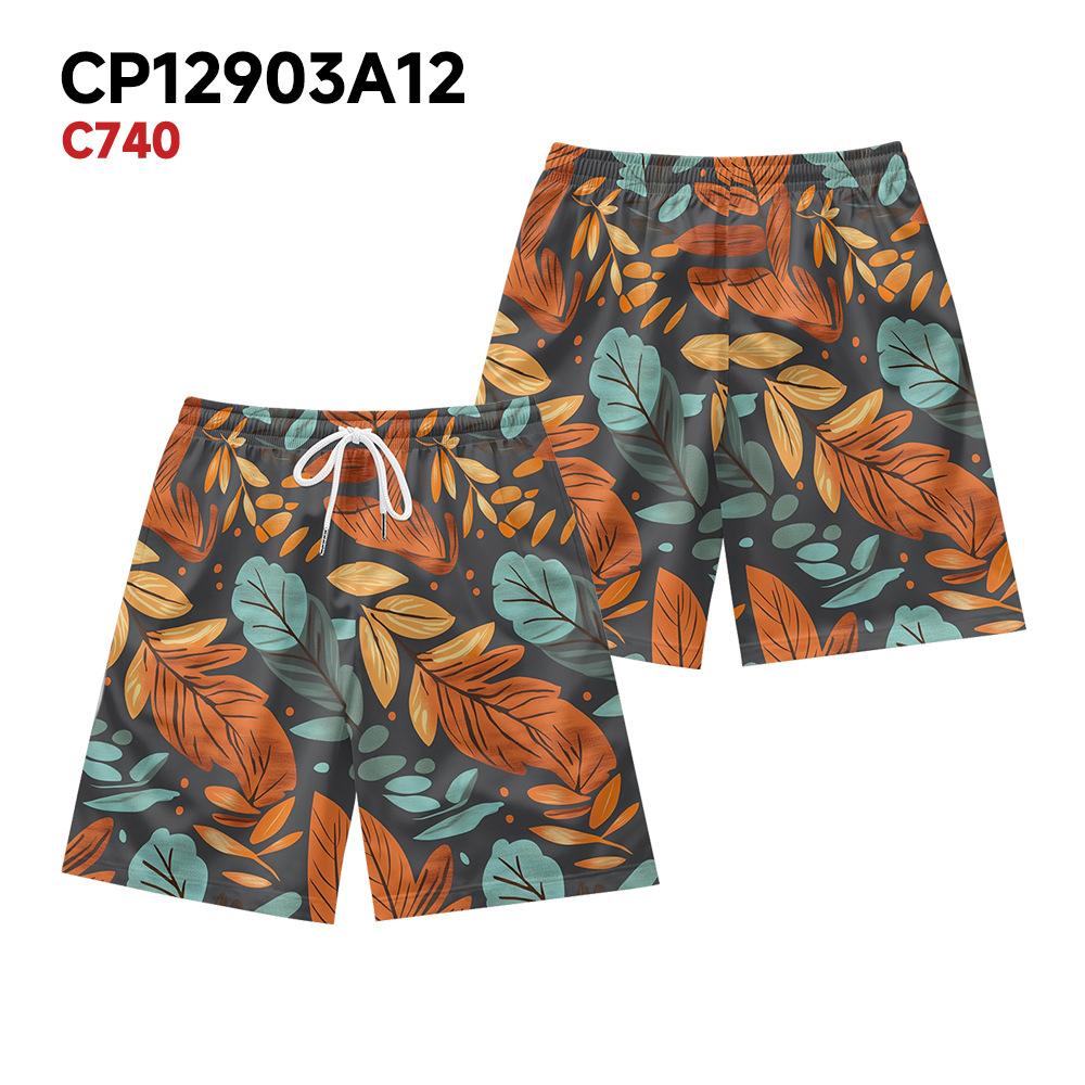 

European And American Tropical Rainforest Plant Elements Men S Casual Shorts Beach Pants XXS