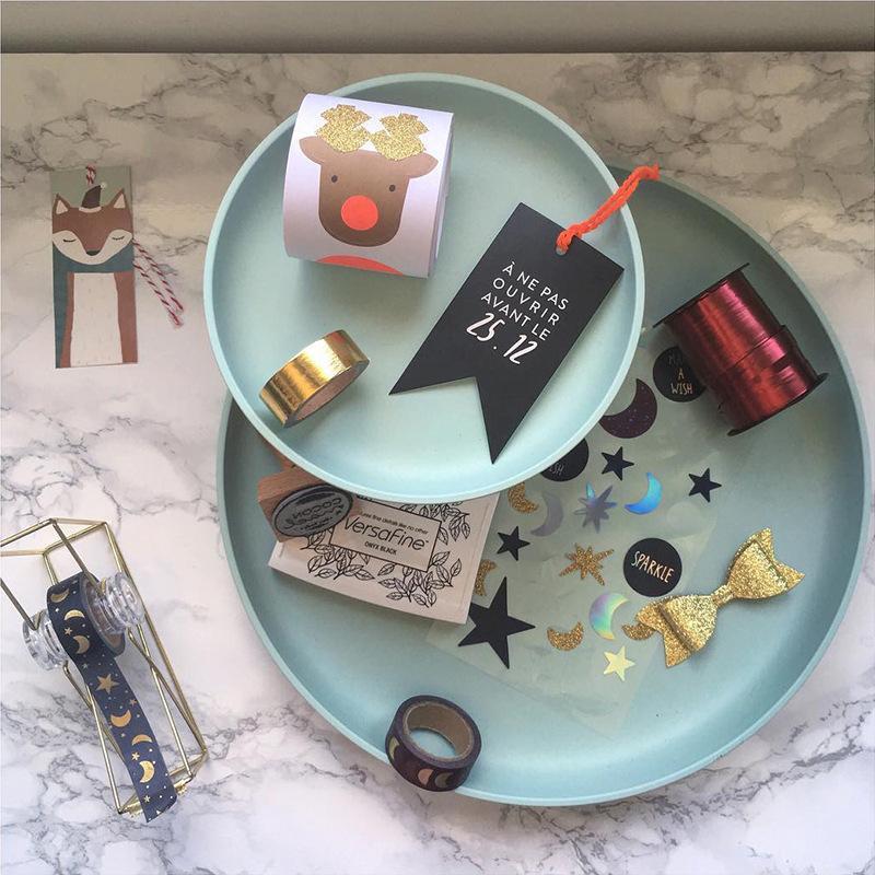 Simple Double-layer Rotatable Fruit Plate Desktop Creative Fruit Plate Romantic Tray