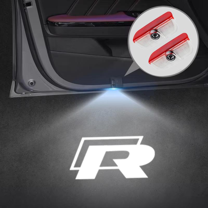 2026 Hot For VW VOLKSWAGEN 2Pcs LED for Golf 5 6 7 8 SR R LINE LOGO Tiguan Arteon CC Jetta Passat EOS POLO Car Door Projector Li