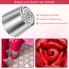6/8 Pcs Russian Piping Tips Stainless Steel Cake Nozzles Set Layered Rose Icing Tip Flower Piping Tips Kit for Cake Decoration