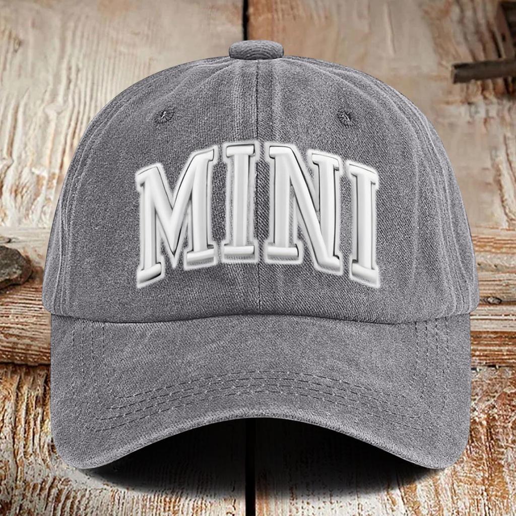 Washed Cotton Printed Hat For Vintage Baseball Cap And Soft Top Hat