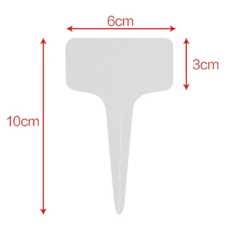 

20pcs Garden Plant Labels Plastic Plant T-type Tags Marker 60*100mm Flower Seedling Potted Bonsai Succulent Garden Label White 20pcs белый