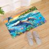 Tropical Island Dolphin Jumping Carpet Mat Underwater Coral Reef Fish Pattern Rug Home Decoration Indoor Floor Mats Mats