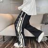 Men's Trendy Wide-Leg Buttoned Basketball Pants - Spring/Summer Loose Fit Casual Trousers
