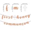 Baby Shower Party Party Decoration Gold Powder Letters Latte First Communion Bath Banners