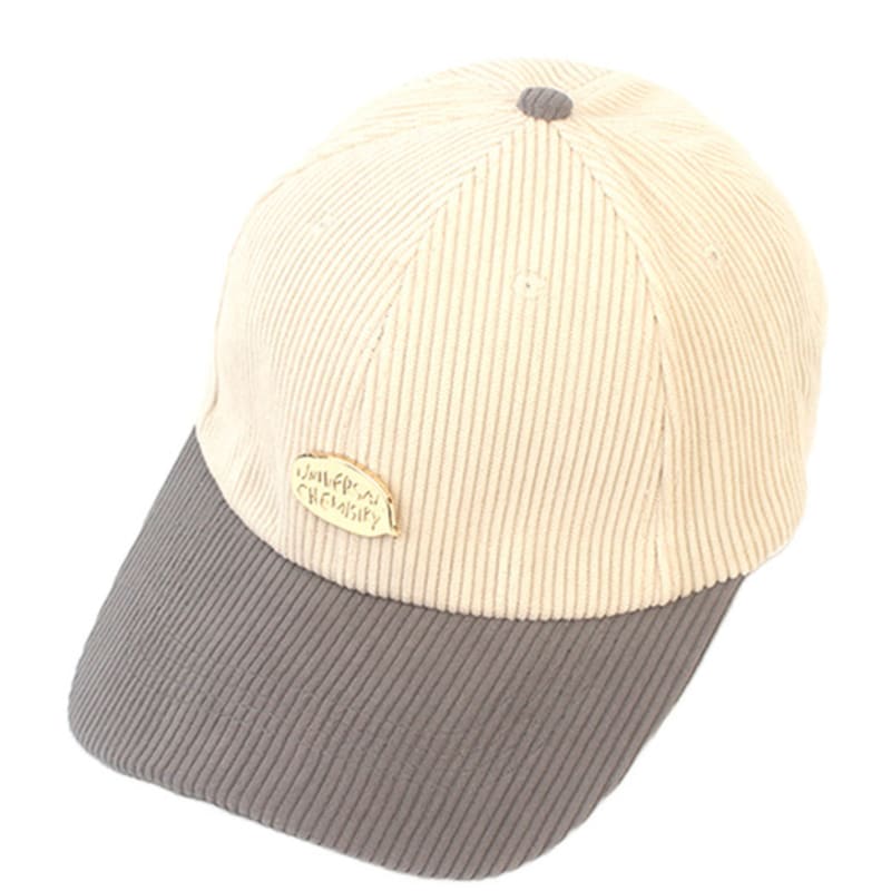 Universal chemistry Corduroy Ivory Gray Ballcap Camp Cap