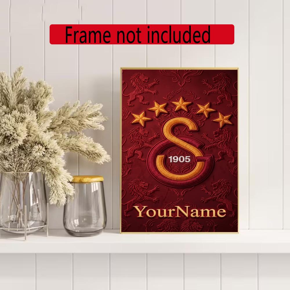 Galatasaray Customize Text Diamond Painting Round Diamond Mosaic Suitable For Beginners Diamond Painting Rhinestones Gift Frameless