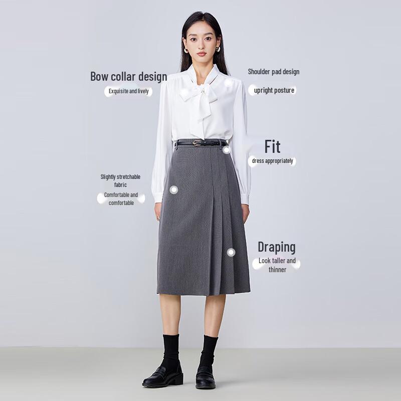 Troloman Damen asymmetrischer A-Linien-Midirock