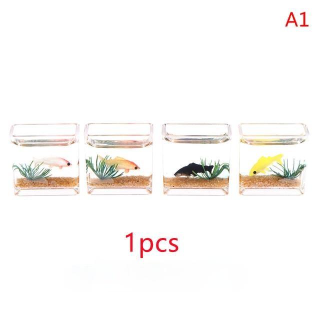 

2*2,5 см миниатюрный стеклянный аквариум для кукольного домика, украшение для кукольного домика, игрушка для кукольного домика, наклейки, новинка! A1