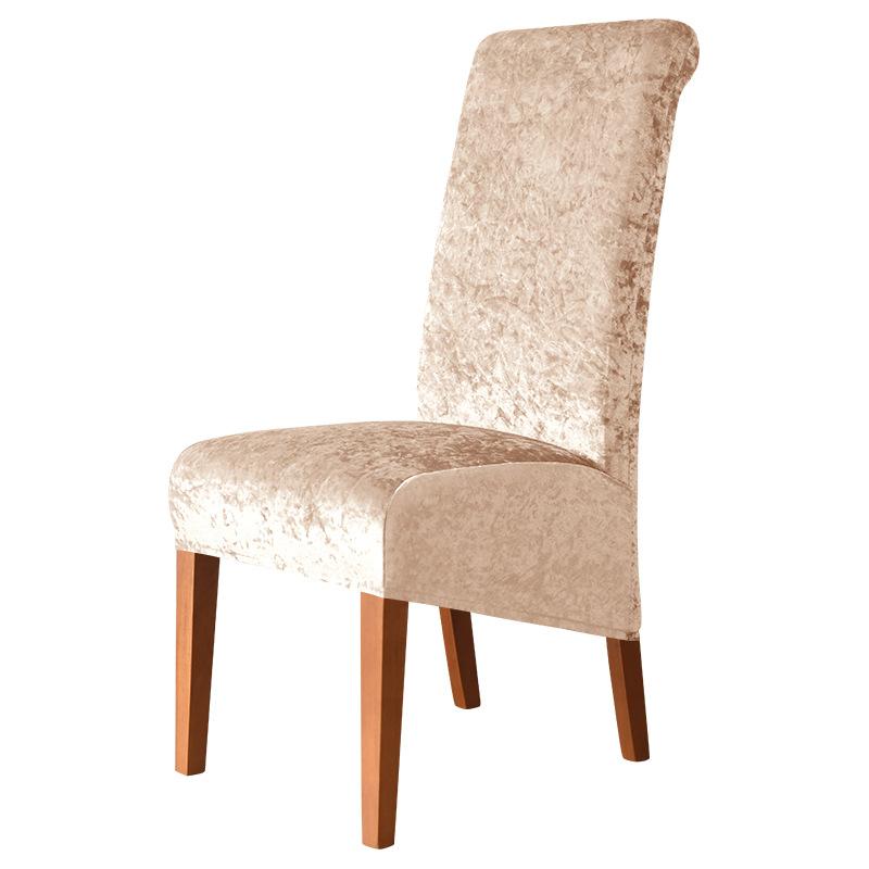 

1/2/4/6pcs Plush Dining Chair Cover Solid Color High-back Elastic Parsons Chair for Kitchen Dining Room Wedding Banquet Hotel 1 piece