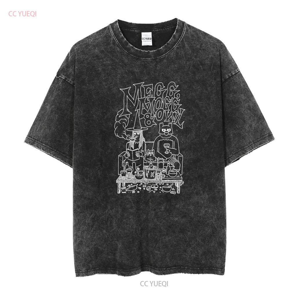 Simon Hanselmann Megg Mogg Owl X SHQ Black T Shirt Size L Comic Long or Short Sleeves Vintage Washed Casual Soft Homme
