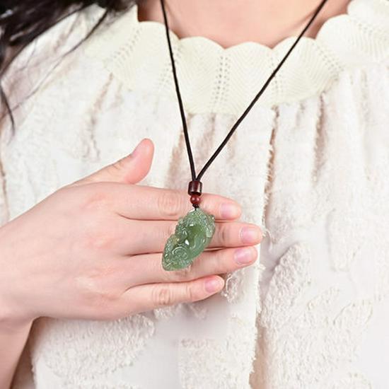 Hetian Jade Pixiu Pendant Necklace - Unisex Jade Couple Necklace
