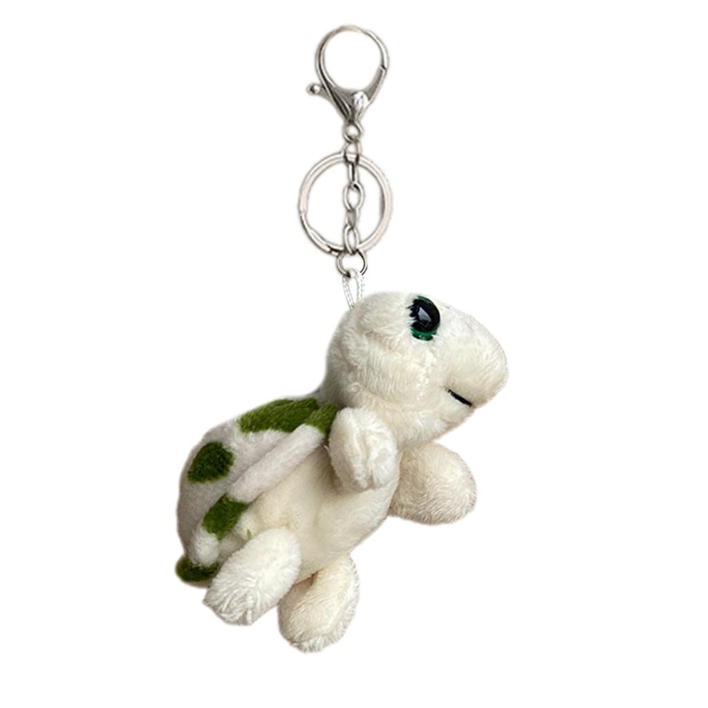 Cartoon Plush Turtle Charm Keychains Sweet Cute Pendant Car Keyring Backpack Decoration Fashion Jewelry for Women Girls