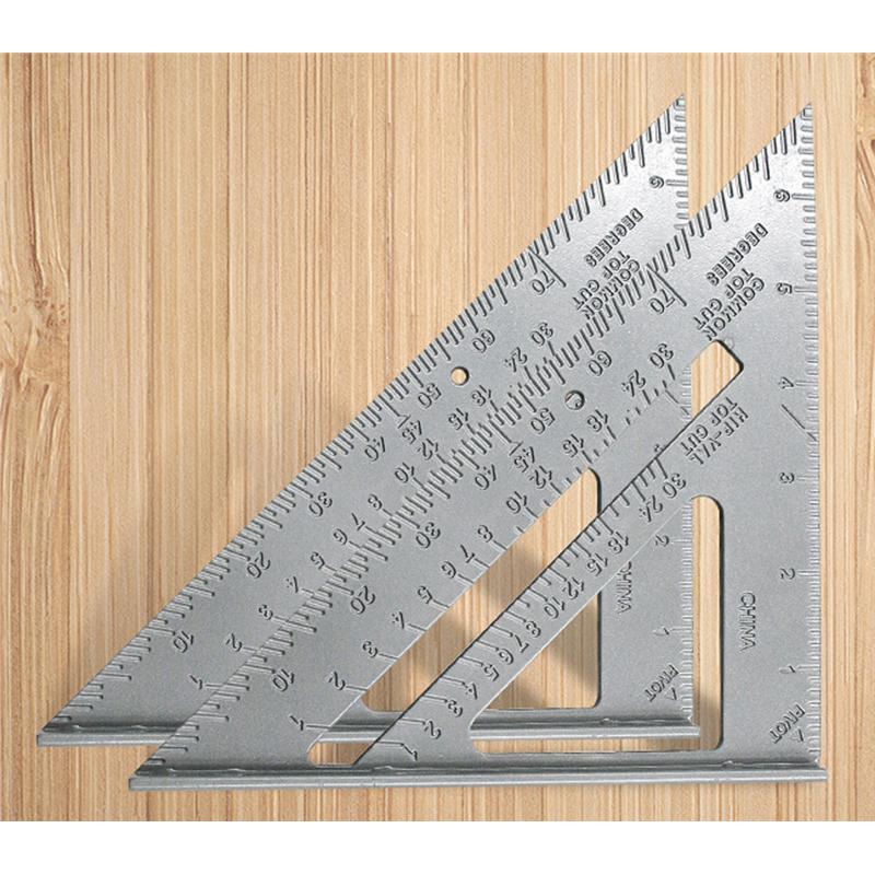 Buy Triangular Ruler 45 Degree 90 Degree Practical Metal Office Ruler ...