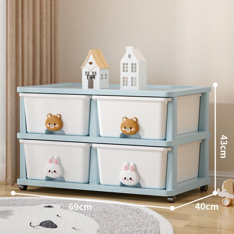 Children's Storage Cabinet with Drawers for Toys, Snacks, Clothes, and Bedside Use
