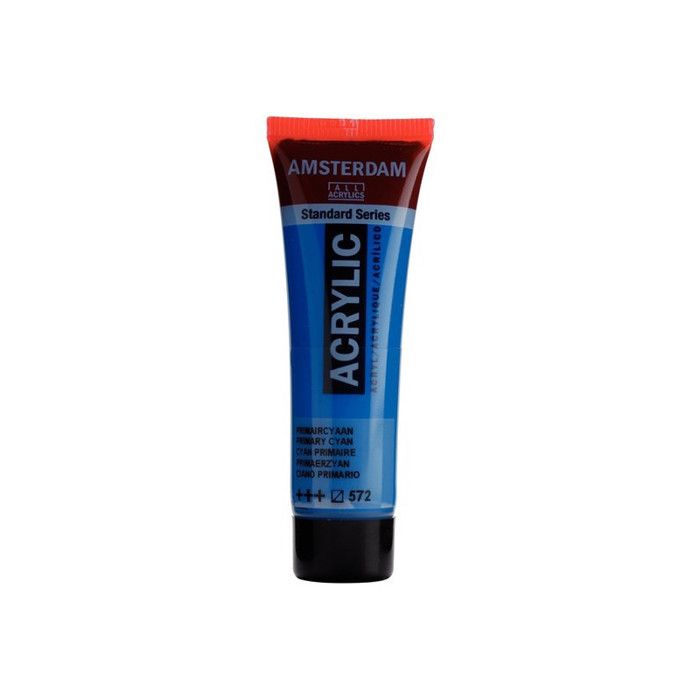 Peinture acrylique - Amsterdam - Acrilico Standard - 20 Ml - Bleu Primario Cyan - Mixte