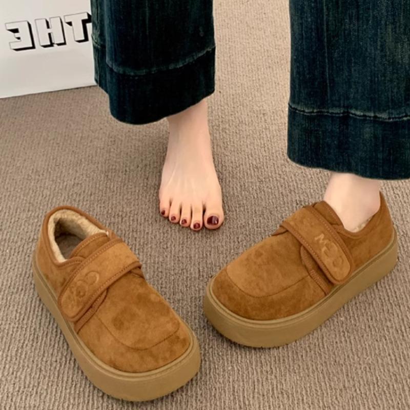 New Thick-soled Snow Cotton Shoes with Added Fleece and Thickening, Anti-slip Women's Shoes