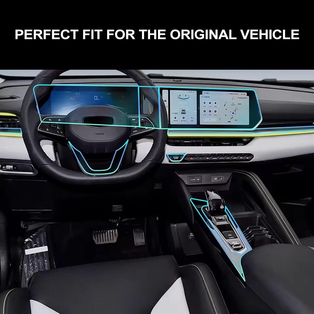 Car Interior TPU Film for Geely COOLRAY 2025 2025 2025 Binyue Cool Gear Panel Center Console Anti-scratch Pre-cut PPF Cover