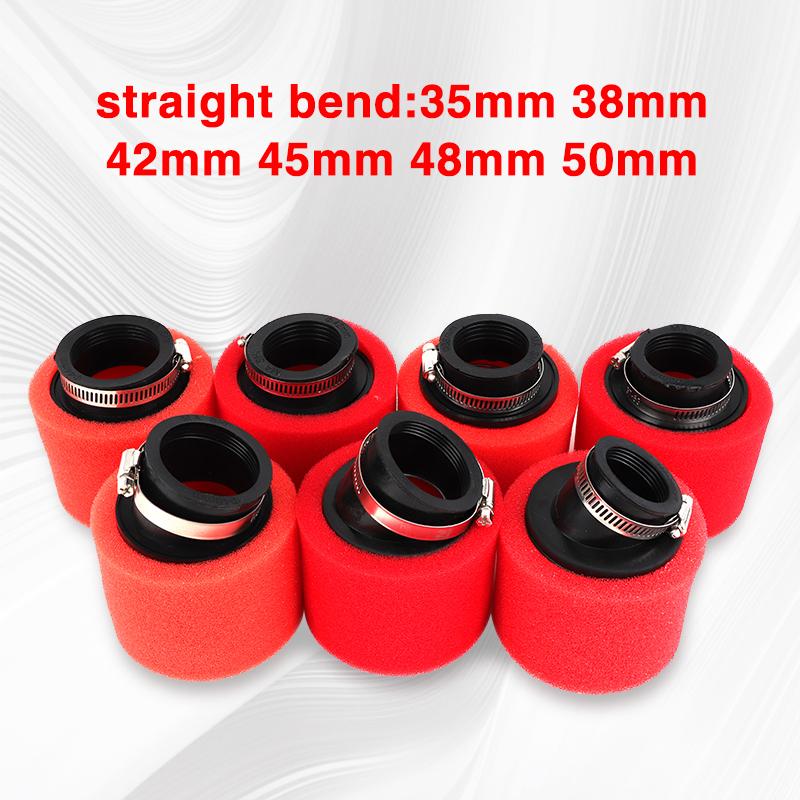 Motorcycle Dirt Pit Parts 35mm 38mm 42mm 45mm 48mm 50mm Sponge Foam Air Filter Racing For ATV Scooter FMX PIt Bike Dhz Pit Pro