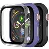 3PCS Tempered Glass+cover For Apple Watch Accessories 45mm 41mm 44mm 40mm Screen Protector Apple watch Case serie 9 4 5 6 SE 7 8 7