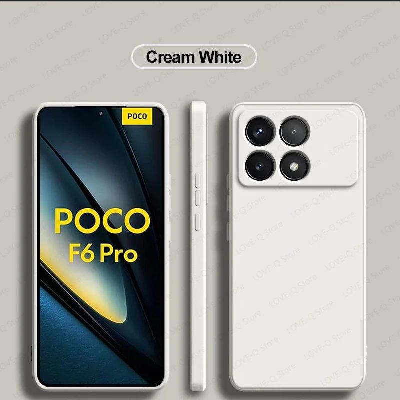 

Чехол Poco F6 Pro Роскошный оригинальный жидкий силиконовый мягкий чехол TPU для Xiaomi F6Pro Чехлы для телефонов PocoF6 Pro For Poco F6 Pro