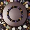 Shein TK Multistone Fashion Bracelet with Tiger Eye, Tea Crystal, Amethyst, and Obsidian.