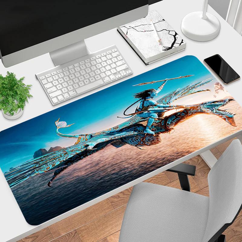 1Pc Fantasy Warrior Dance Gaming Mouse Pad Keyboard Desk Mat Non-slip Rubber Lock Edge Waterproof Computer Mousepad for Office Home Decor Y1337