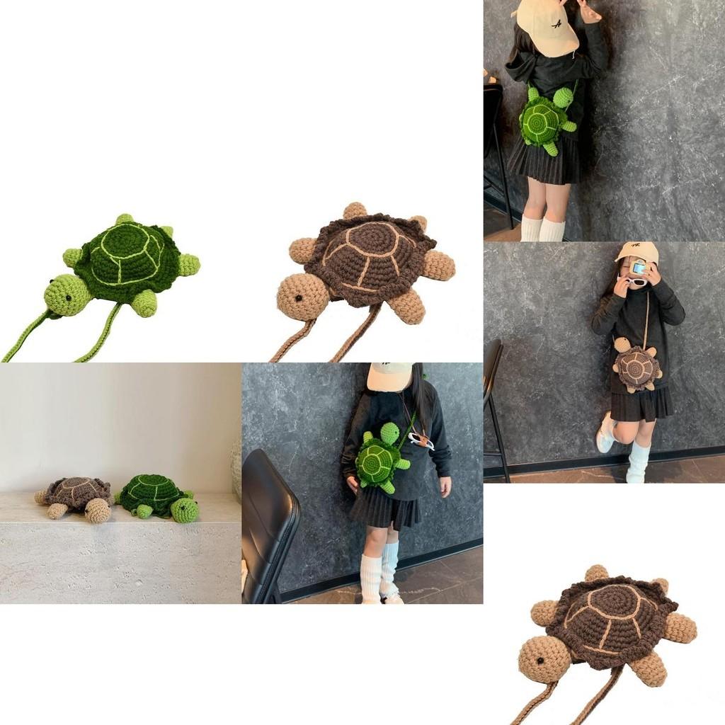 Soft And Cozy Knitted Turtle Crossbody Bag For Children Perfect For Everyday Adventures
