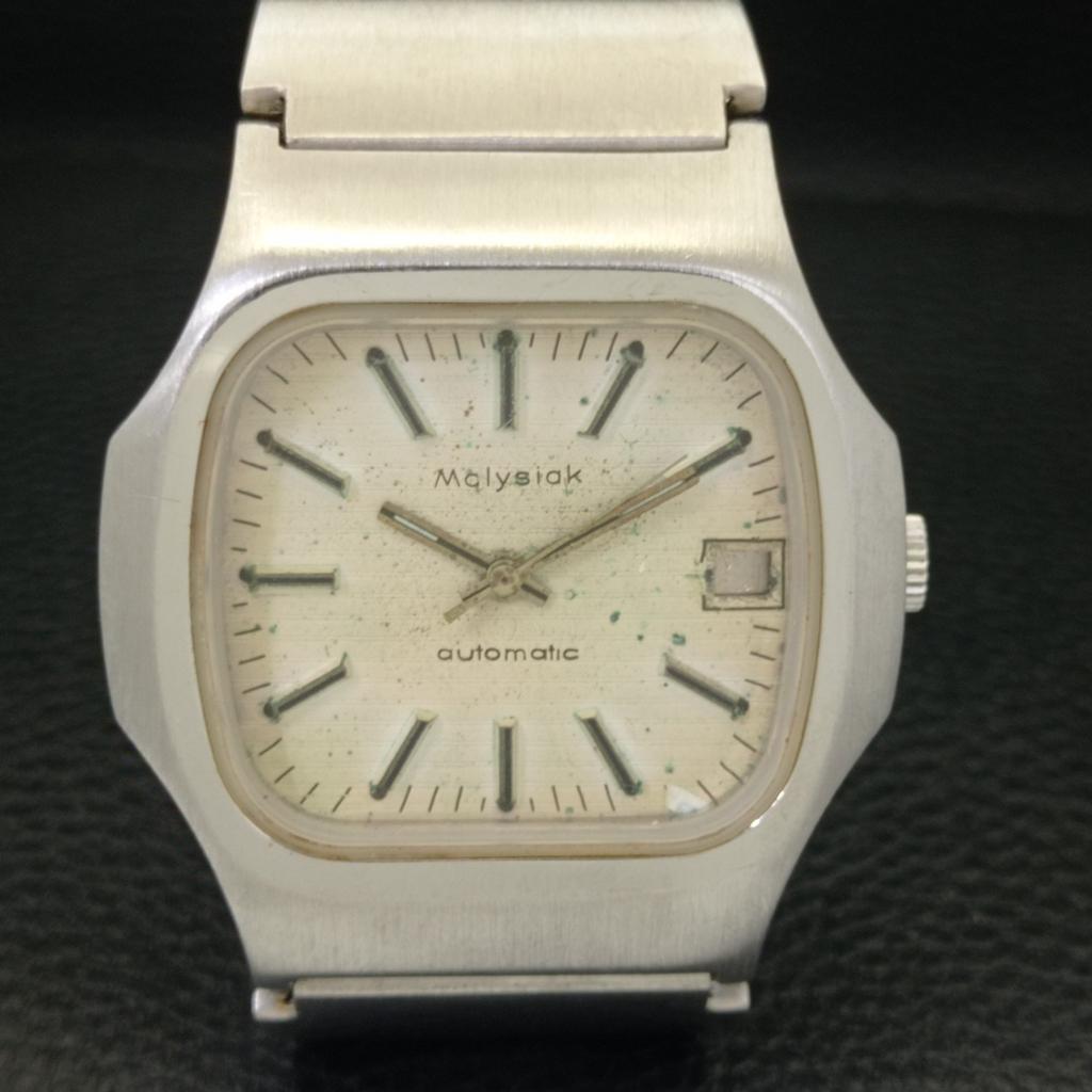 USED MALYSIAK AUTOMATIC SWISS MENS DATE ORIGINAL DIAL WATCH a432794-2 R113-a432794