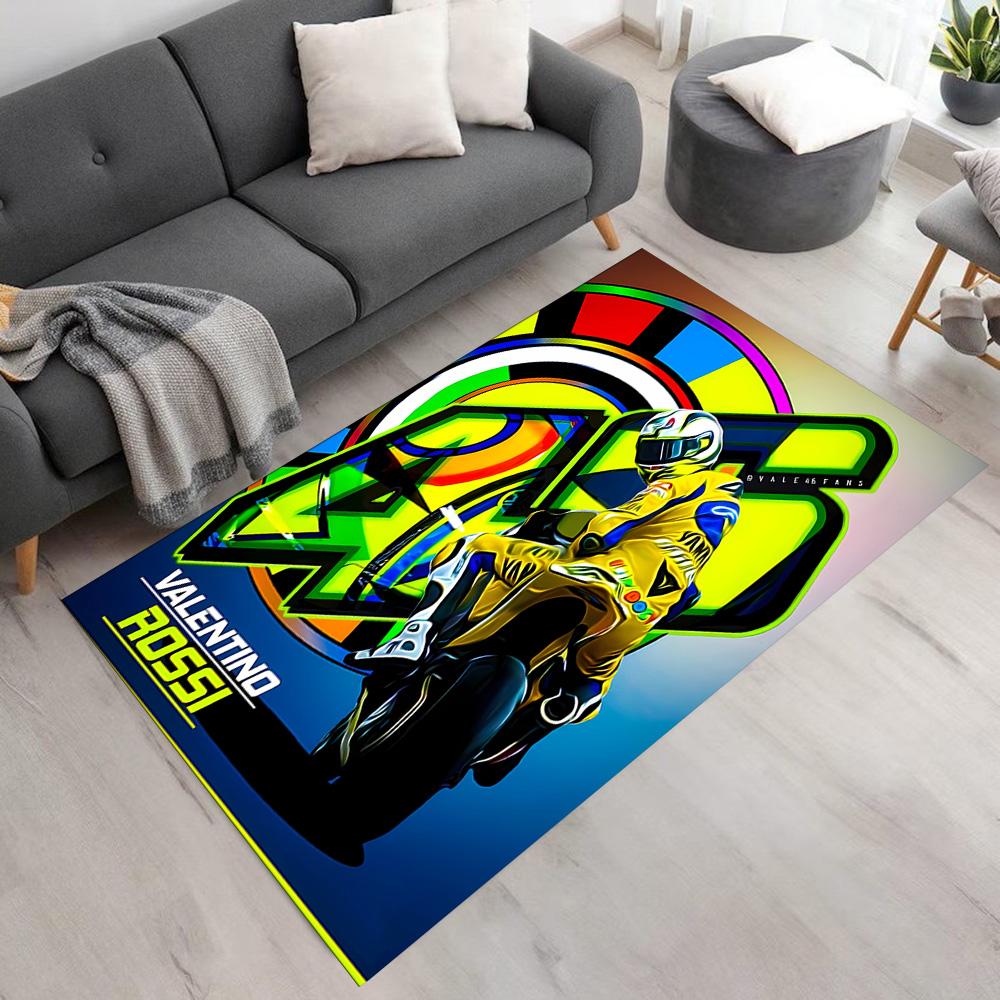 Motorcycle Legend Floor Mat Suitable for Game Room Living Rooms Dining Room Playrooms Antislip Carpet Office Home Decor