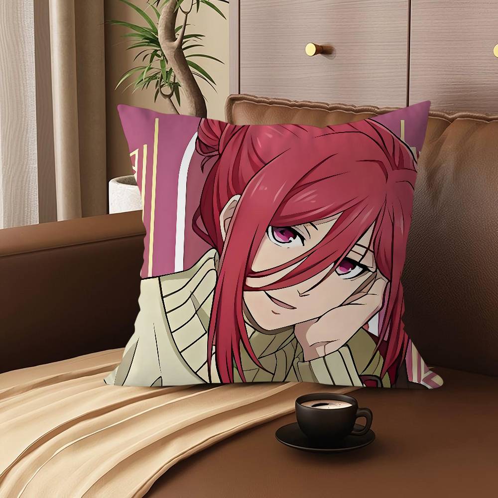 Hyoma C-Chigiri Pillow Covers Cartoon Sofa Decorative Home Double-sided Printing Short Plush Cute Cushion Cover