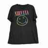 T-shirt Uomo Nirvana Grigio Scuro Puro Cotone Manica Corta Girocollo Taglia XL
