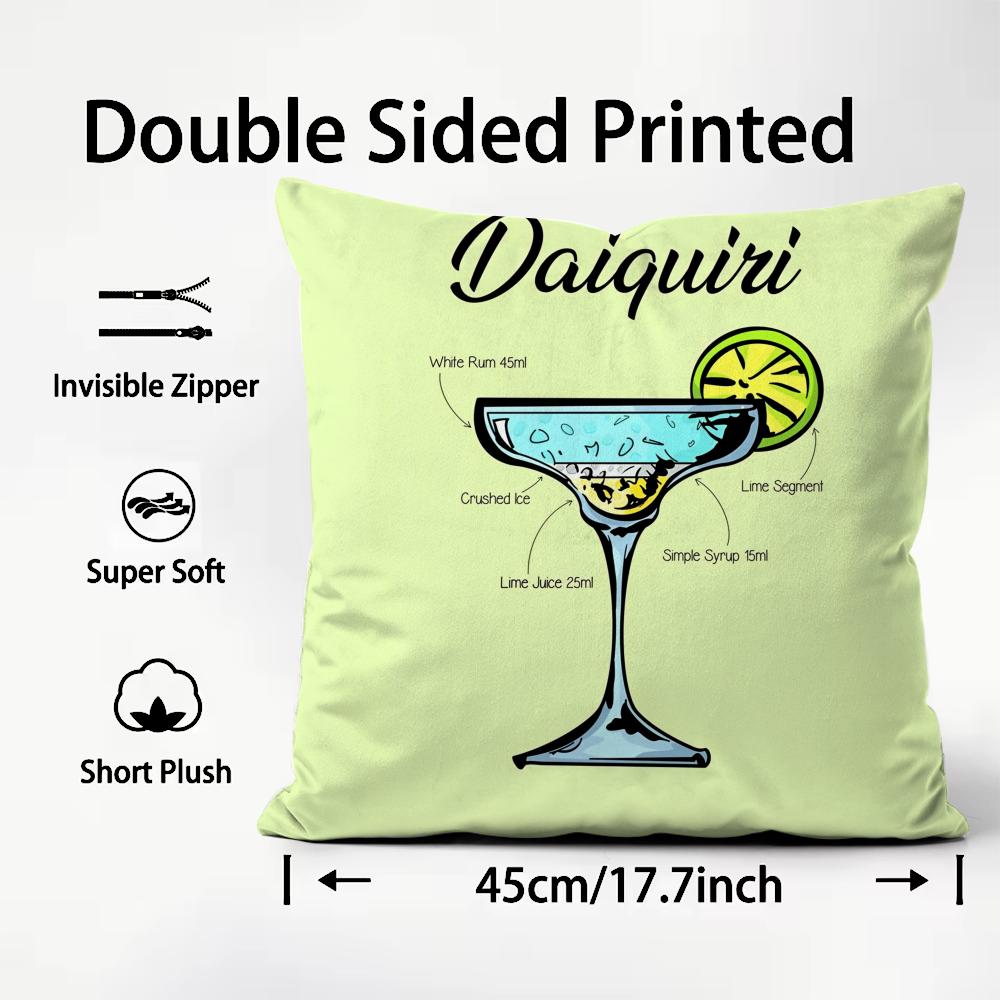 Fashion D-Ddaiquiried Cushion Cover Soft Washable Pillow Case Multi-Scene For Couch Bed Travel Office Use