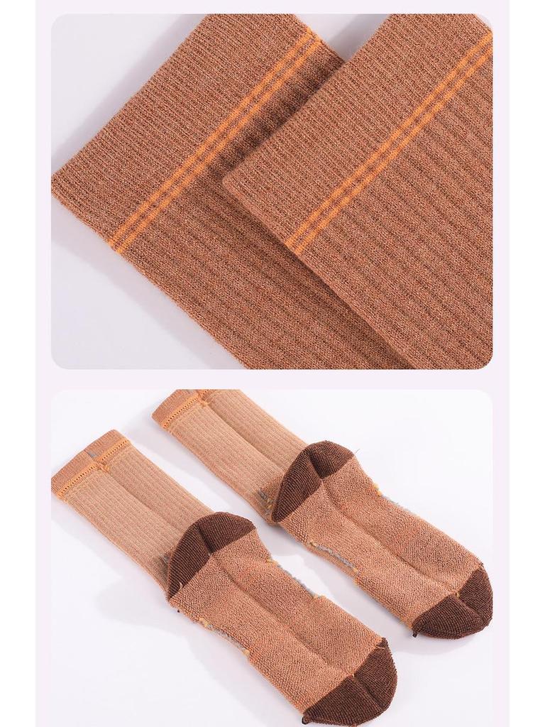 Men's & Women's Merino Wool Sports Socks – Warm, Breathable, Deodorant, Mid-Calf Hiking Socks with Thick Terry.