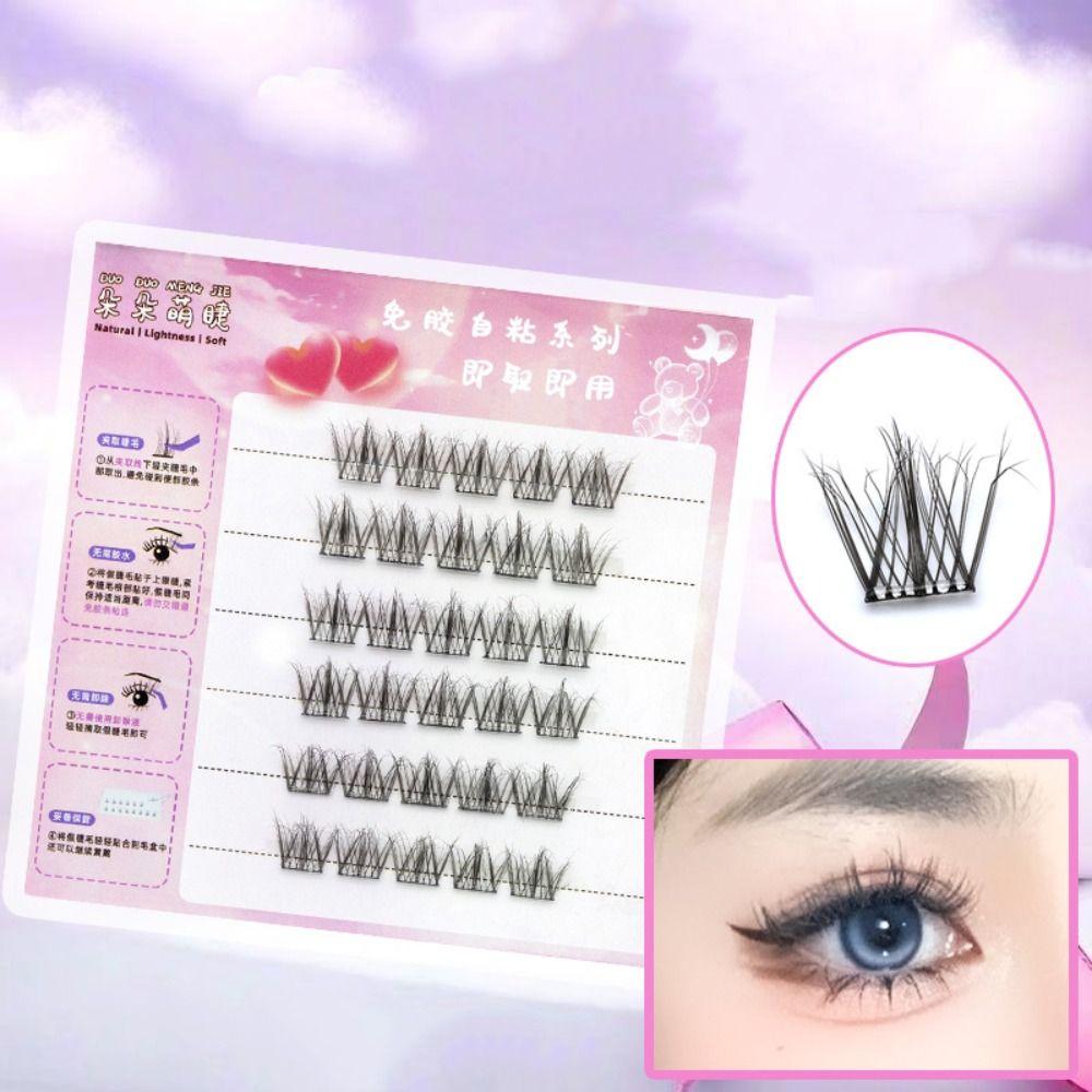 Long Lasting Glue-Free Fake Lashes Sweet Segmented Eyelashes Bundles Eyelashes Extension  Make Up