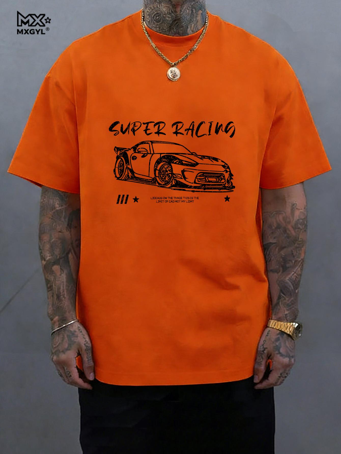 

New Model Stereoscopic Men s Graphic Print Short Men s Vintage Classic Car Hand-painted Print T-shirt American Ret 5xl