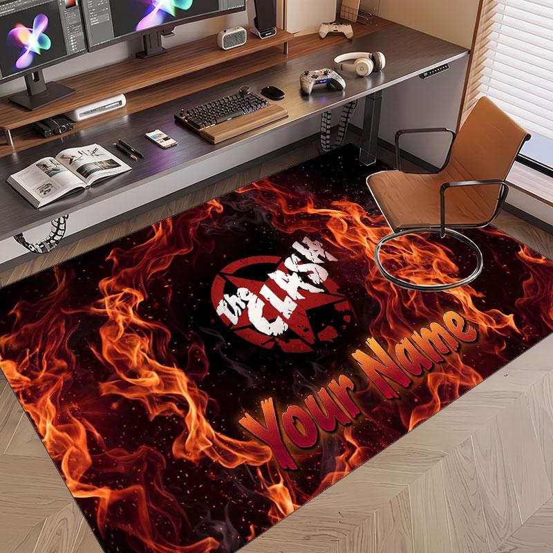 Custom Rug The Cure Pattern Print Name Text Soft Non‑Slip Floor Carpet for Home Indoor Decoration