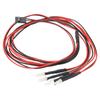5Pcs RC Car Front LED Light 7.4V 3mm Beads White Red Durable Silicone RC Car LED Light Kit for Repair Replacement