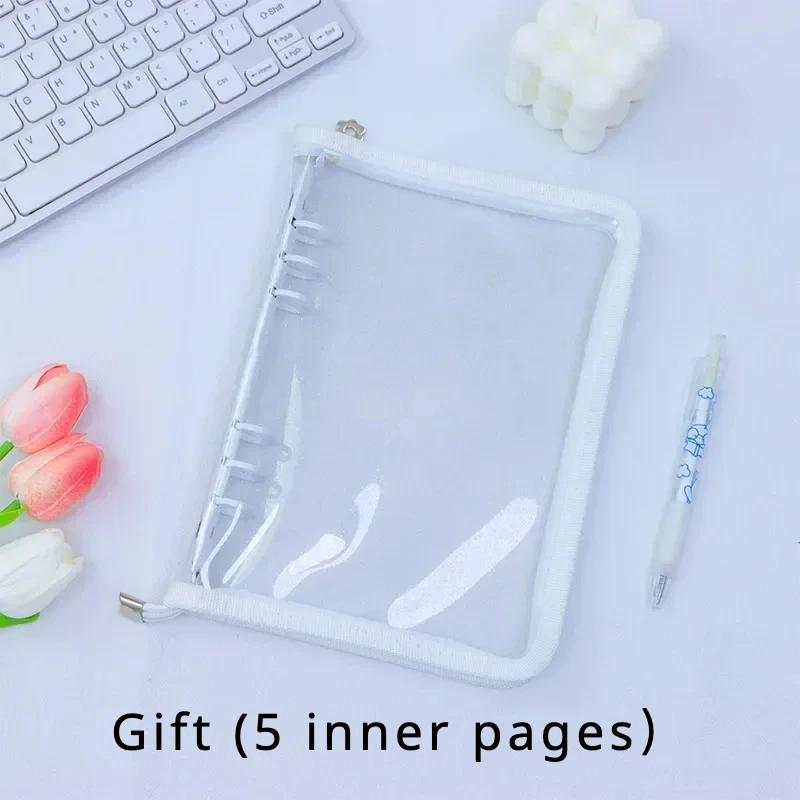 A5 Akrylowa Przezroczysta Powłoka Album na Zdjęcia na Luźnych Kartkach, DIY Odpinany Segregator, 6-otworowy Album Akrylowy Segregator Kpop, Segregator na Fotokarty