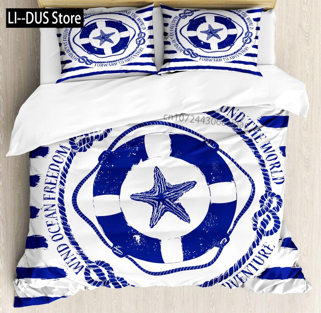 Blue Green Coastal Quilts Full Queen Size Bedding Coverlet Soft Starfish Bed Cover Ocean Quilt Set Seaside Home Decoration 3 Pcs