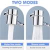 360 Swivel Stainless Steel Kitchen Faucet Extender Universal Splashproof Dual Mode Bathroom Sink Accessories with Adapter