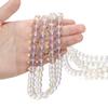 20/50 Stück 8/10mm Matt Weiße Glasperlen Transparent AB Farbe Abstandshalter Lose Perlen für Armband Halskette Schmuckherstellung Zubehör