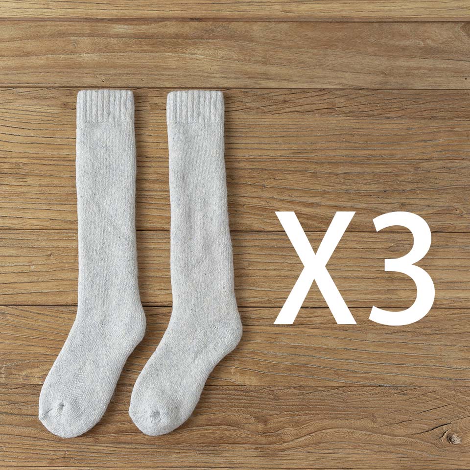 Winter Damen Merinowolle Kniehoch Lange Socken Dick Warm Harajuku Retro Kompression Weiblich Kaschmir Strümpfe