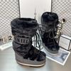 Waterproof version of Gypsy Moon Snow Boots Women's, winter medium-high lace-up non-slip warm ski shoes