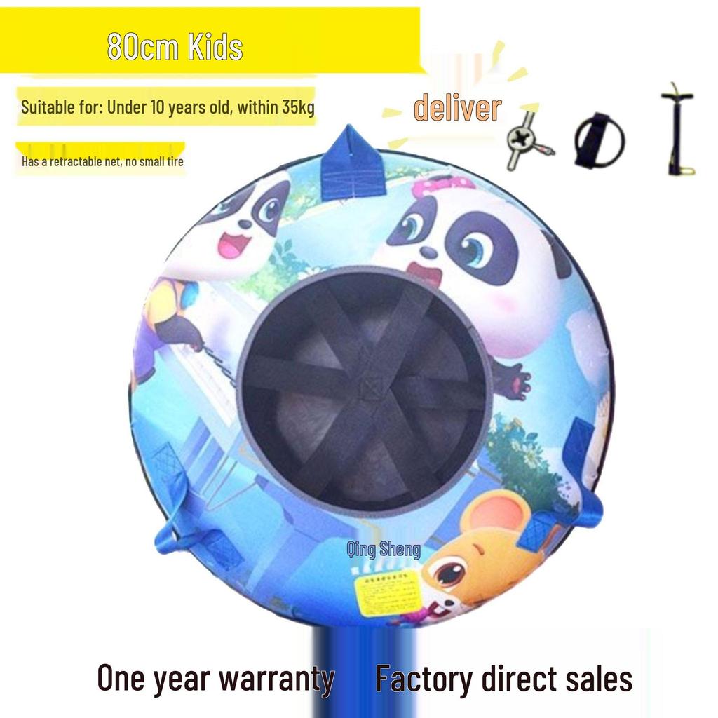 Durable Inflatable Snow Tube with Anti-Collision Features - Seven-Color for Adults and Kids