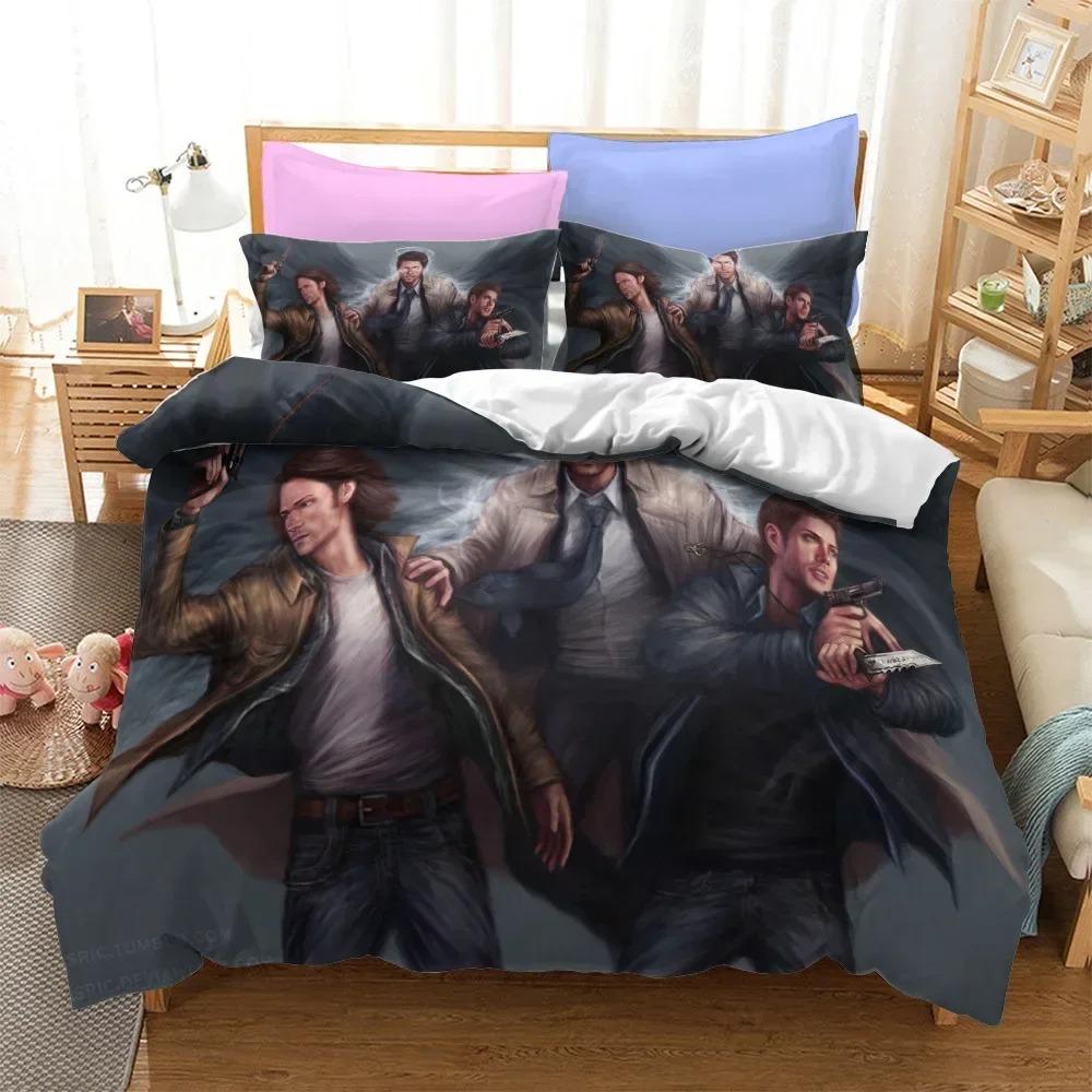 Comforter 3D Print Popular Tv Show Supernatural Bedding Set Comforter Home Textile Decor Queen King Single Size