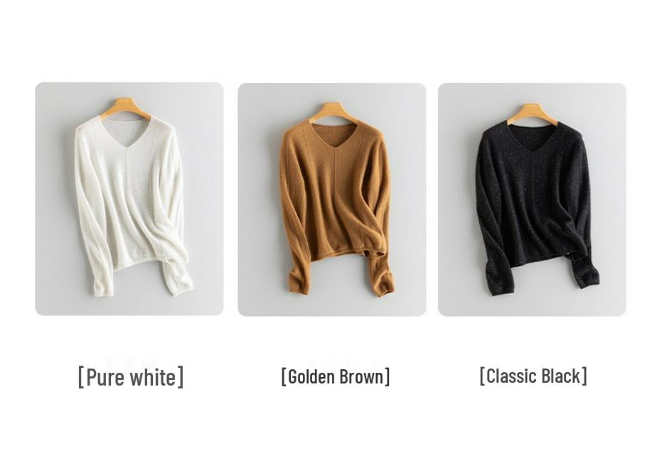 Early Autumn 100% Pure Cashmere Women's Loose Fit Seamless Knitwear