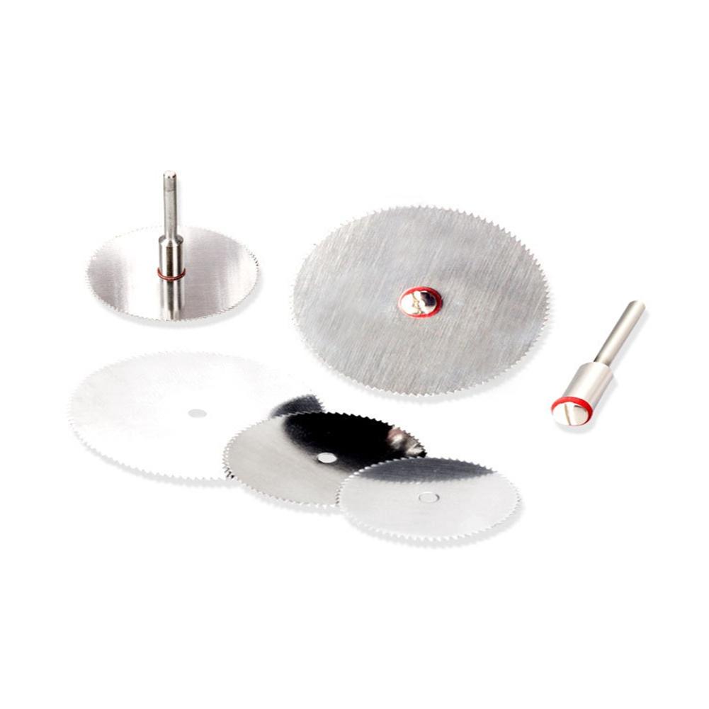 6pcs/setsliced Metal Cutting  Discs With 1 Mandrel For Dremel Rotary Tools 16 18 22 25 32mm Cutting Discs